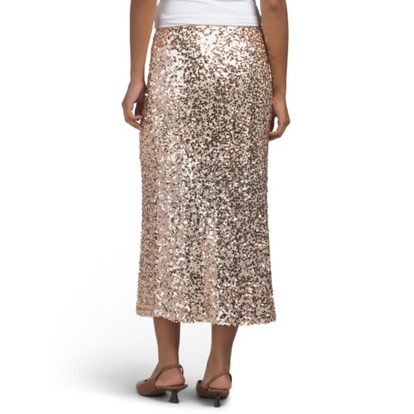 HAVER + BLAIR Champagne Milano Sequined Skirt - Picture 2 of 2